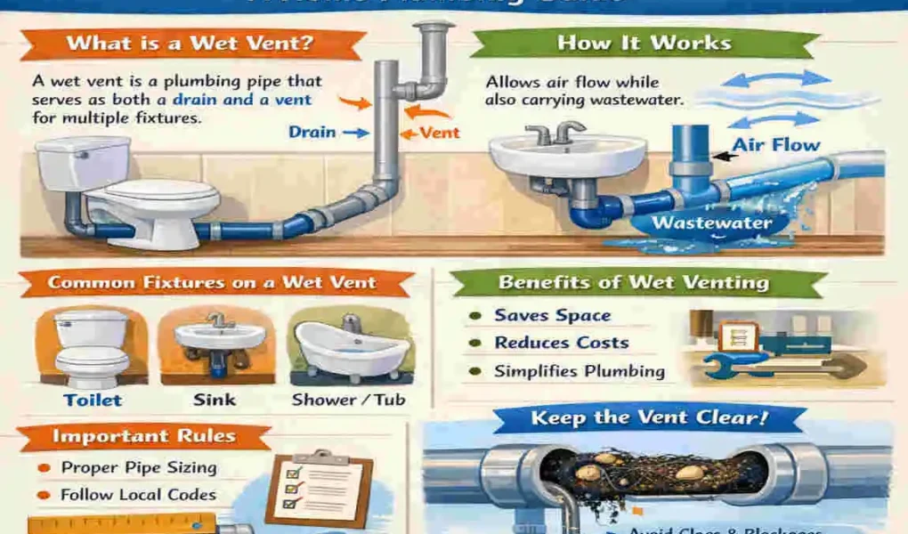 what is a wet vent home plumbing