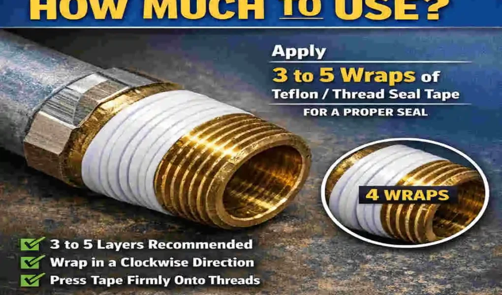 how much house plumbing tape to use