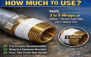 how much house plumbing tape to use