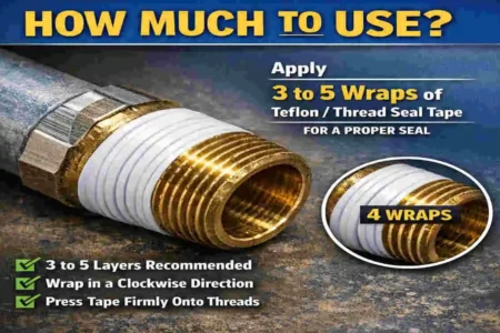 how much house plumbing tape to use