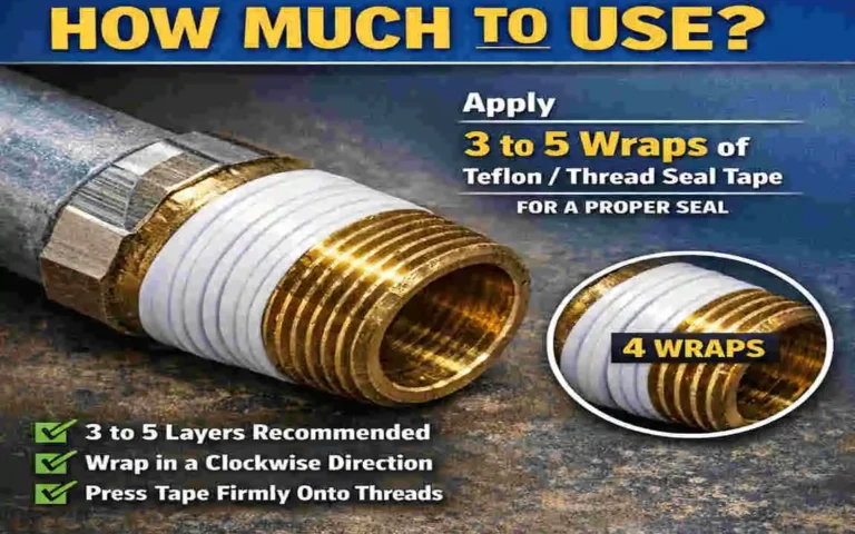how much house plumbing tape to use