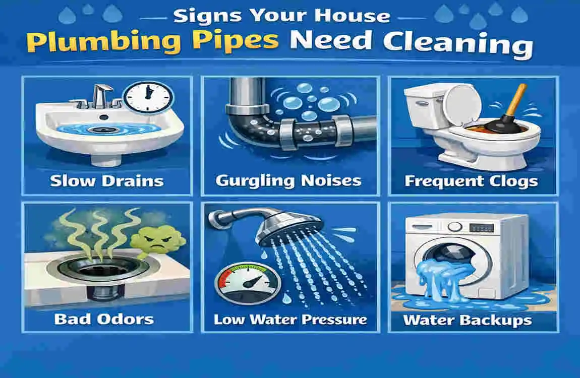 how to clean out house plumbing pipes