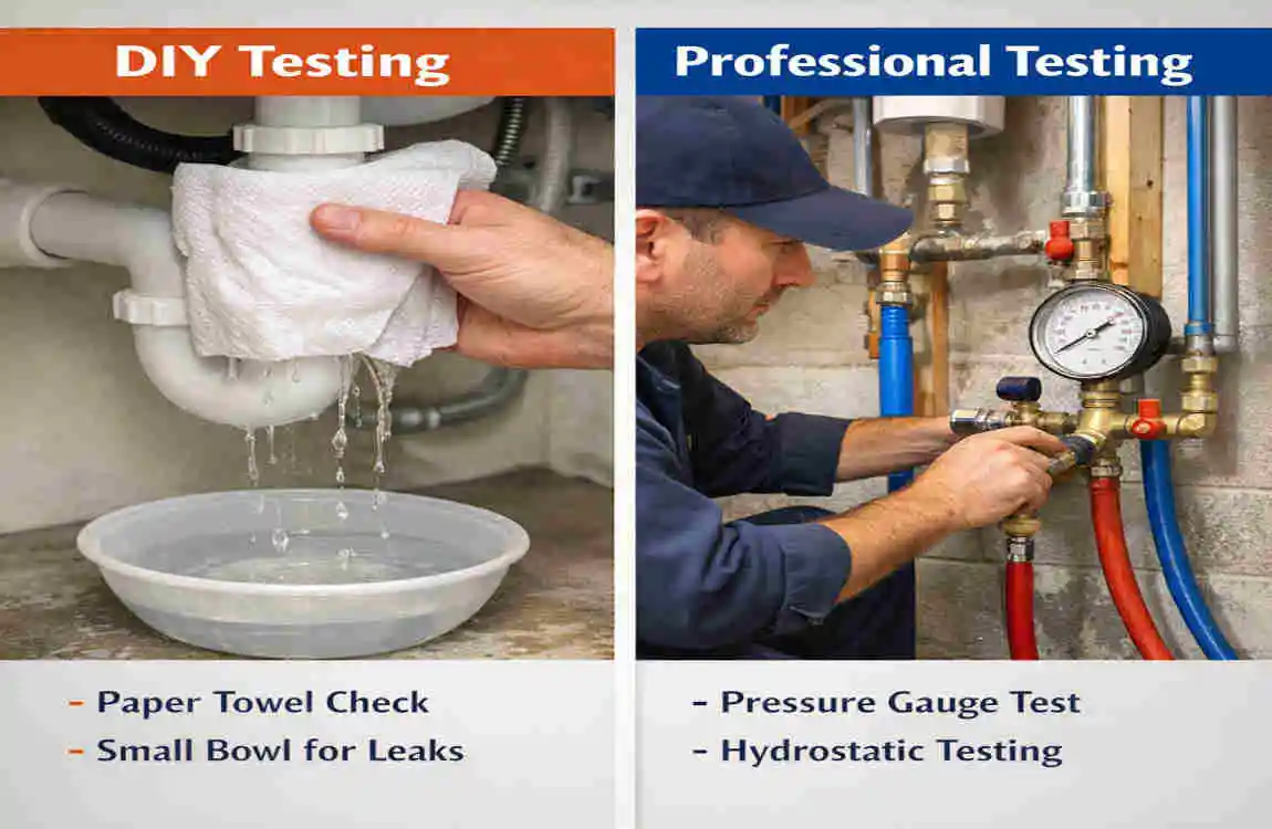 what is a static test for home plumbing