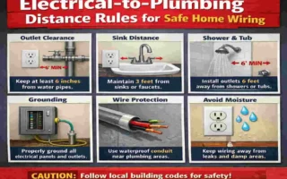 how far does electrical have to be from home plumbing
