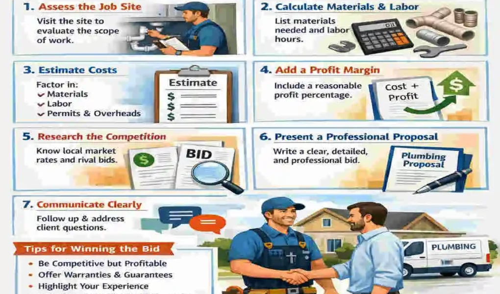 how to bid on home plumbing jobs