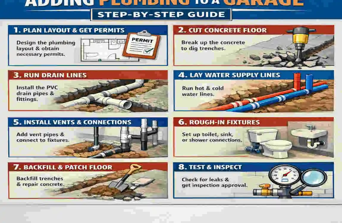 how much to add home plumbing to a garage