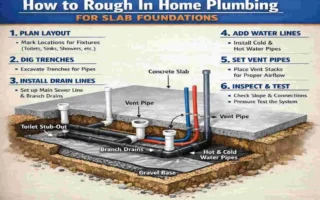 how to rough in home plumbing for slab