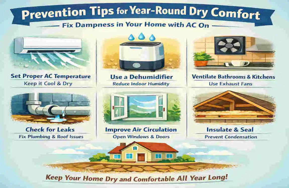 why does my house feel damp with ac on