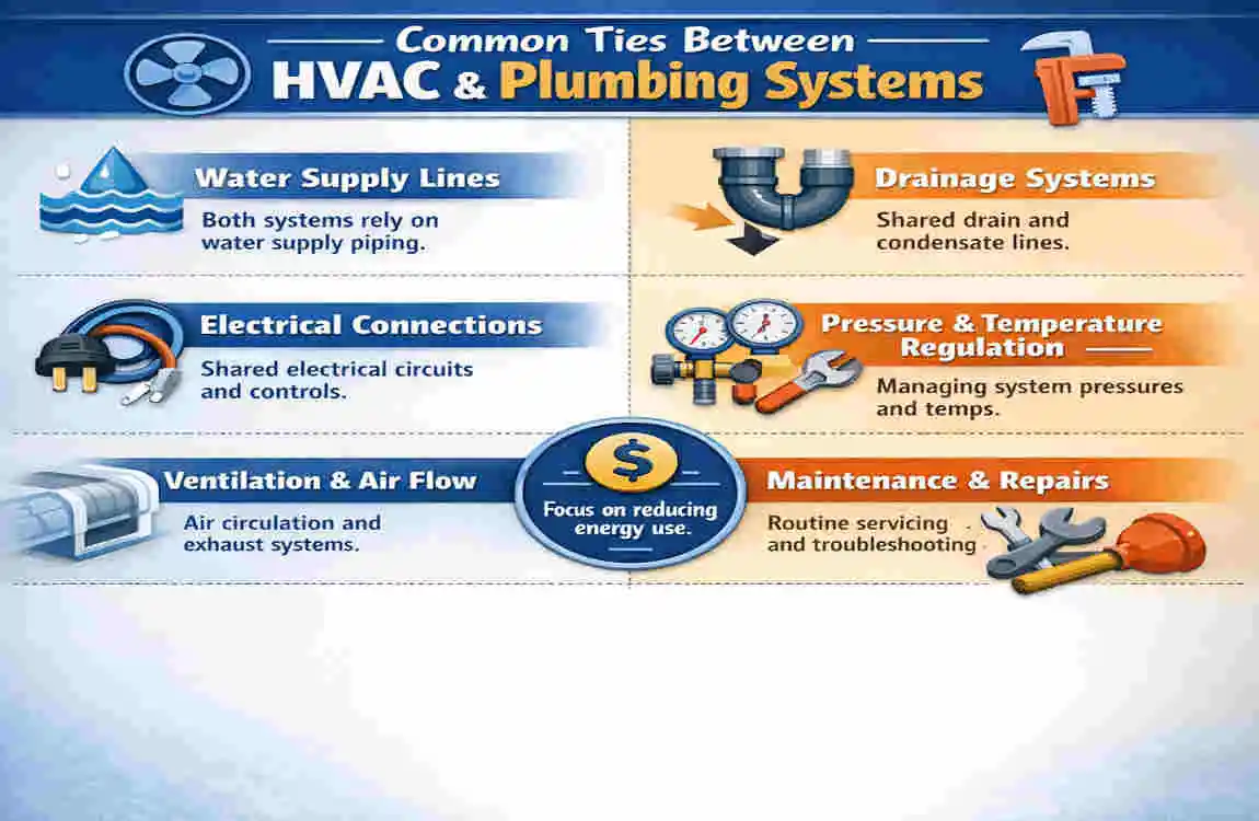 is hvac connected to house plumbing