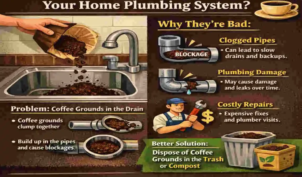 Are Coffee Grounds Bad for Home Plumbing? Why Pouring Them Down the Sink Could Cost You