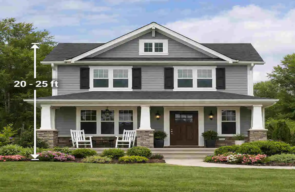 how tall is a 2 story house