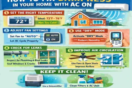 why does my house feel damp with ac on