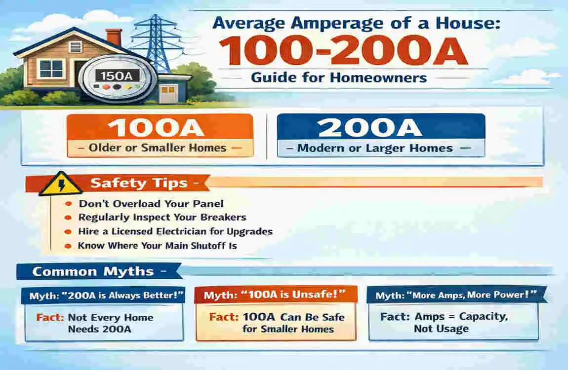 what is the average amperage of a house