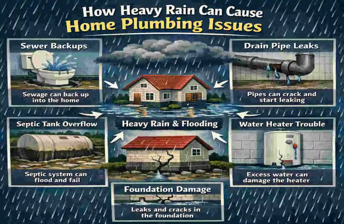 can heavy rain cause home plumbing issues