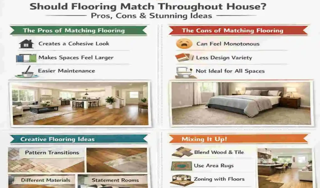 should flooring match throughout house
