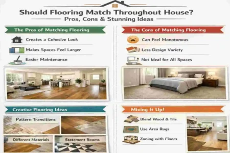 should flooring match throughout house