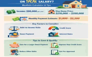 how much house can i afford 90k
