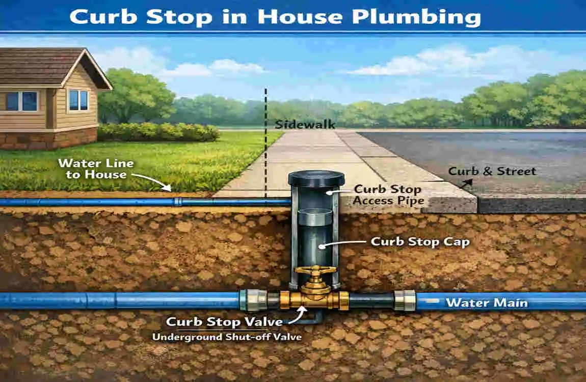 what is a curb stop in house plumbing