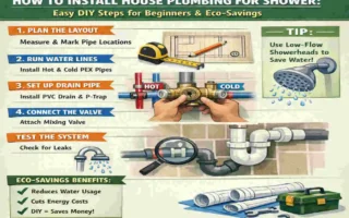 how to install house plumbing for shower