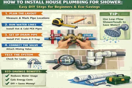 how to install house plumbing for shower