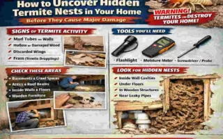 how to find termite nest in house