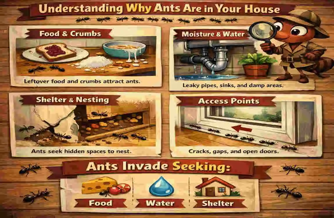 ants in house can't find source