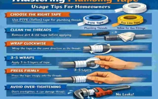 how much house plumbing tape to use