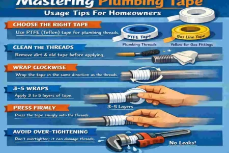 how much house plumbing tape to use