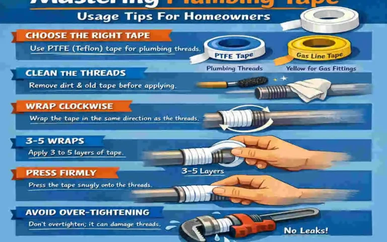how much house plumbing tape to use