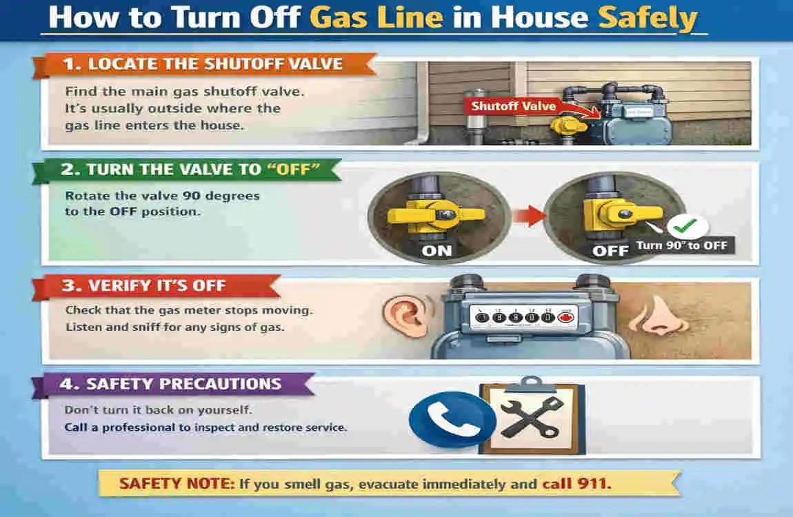 how to turn off gas line in house