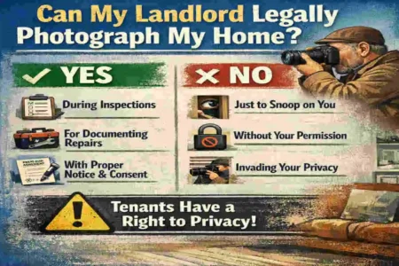 can my landlord take pictures of my house to sell