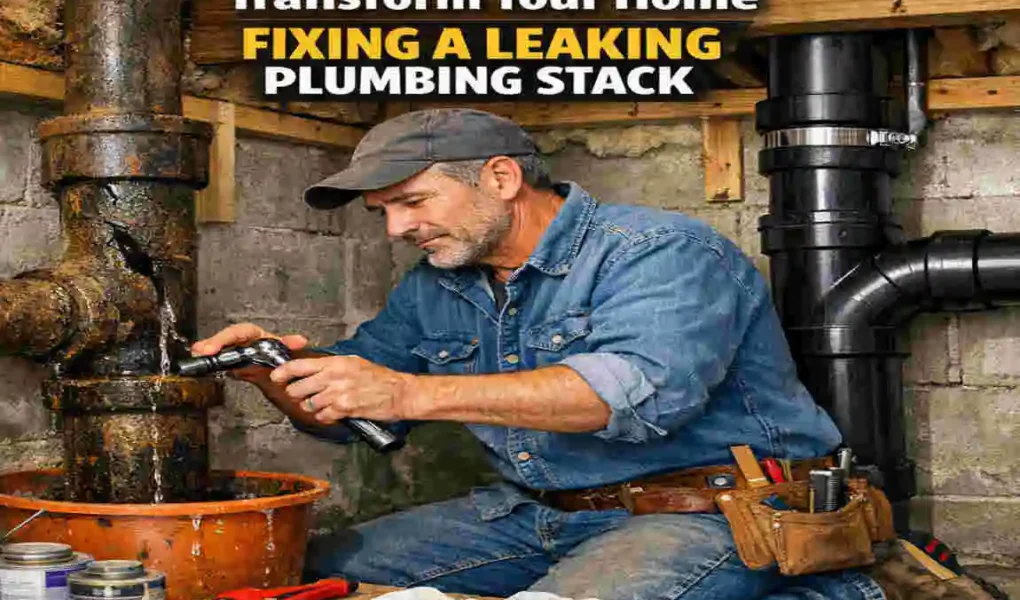 how to fix a leaking home plumbing stack