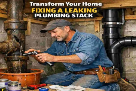 how to fix a leaking home plumbing stack