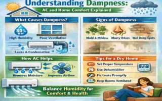 why does my house feel damp with ac on
