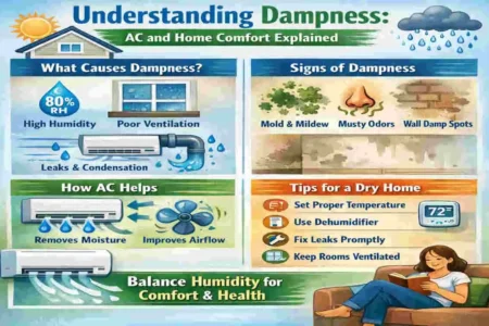 why does my house feel damp with ac on