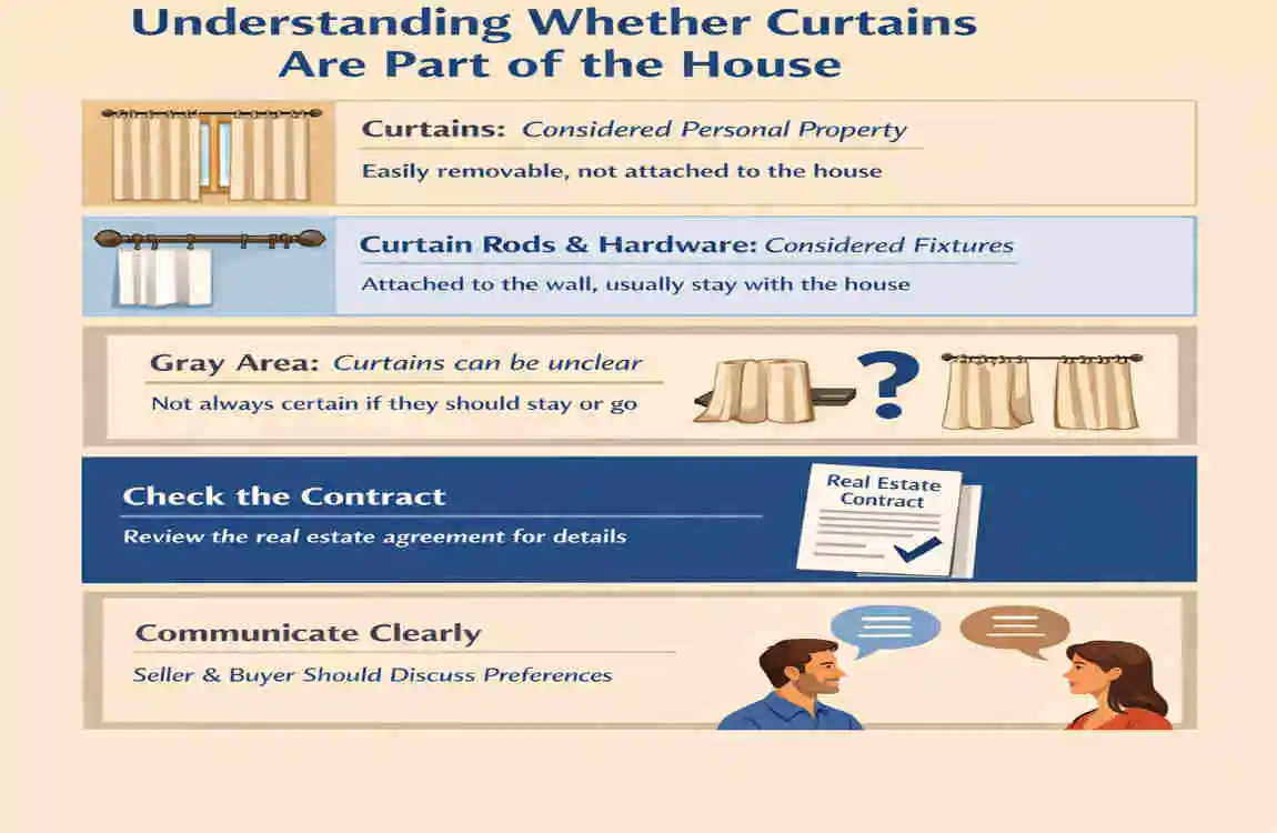 do curtains stay with the house