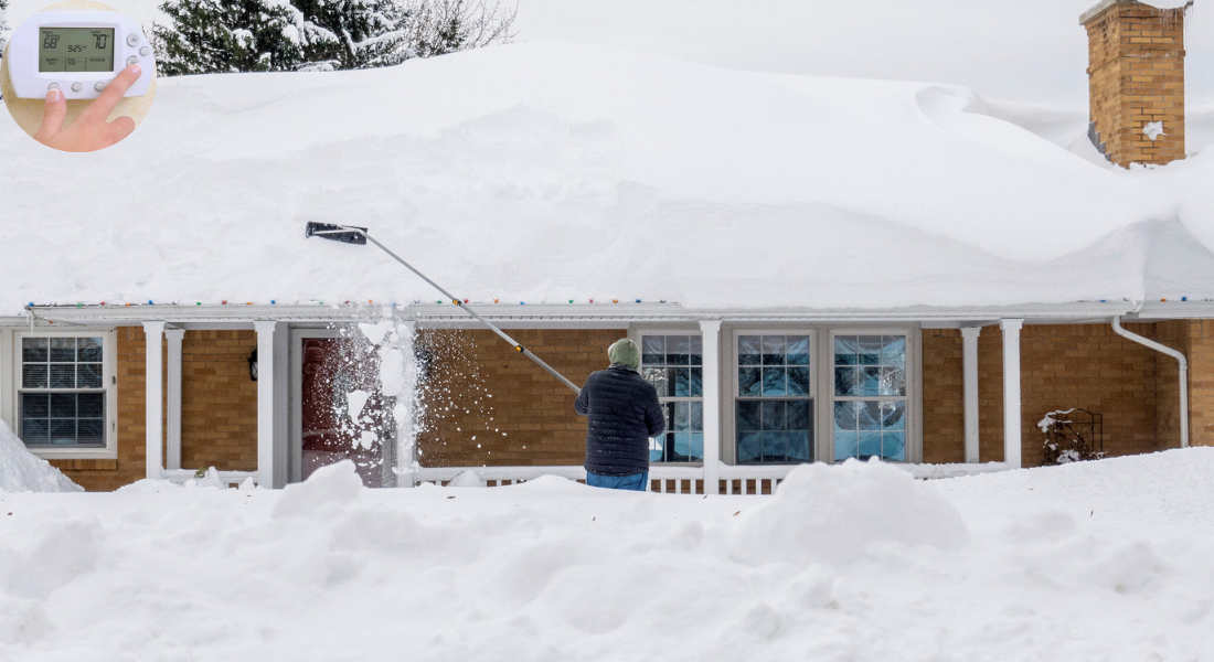 what temperature to leave house in winter when away