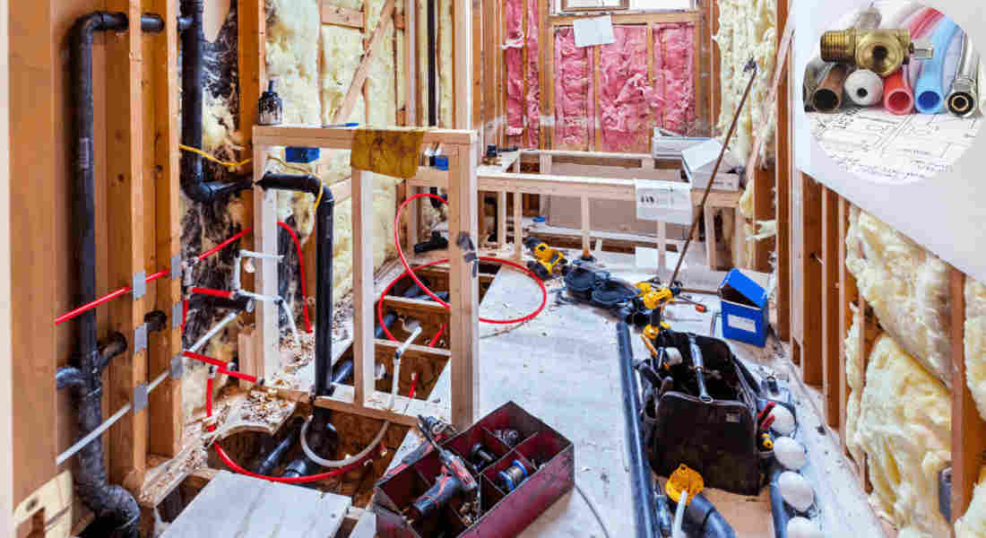 how far does electrical have to be from home plumbing