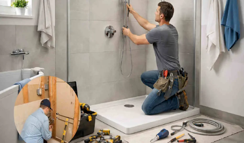 how to install shower home plumbing fixtures
