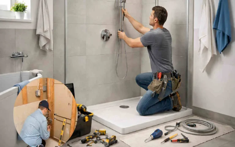 how to install shower home plumbing fixtures