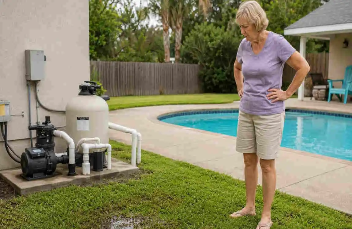 how to find leak in pool house plumbing