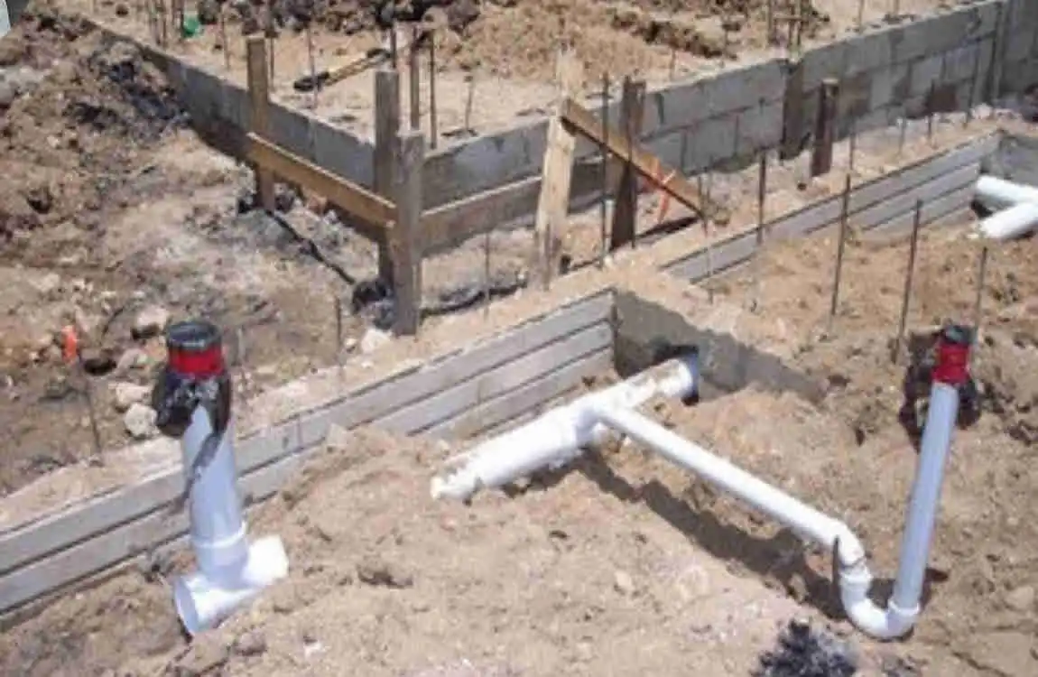 how far does electrical have to be from home plumbing