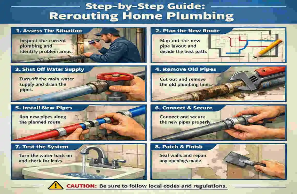how to reroute home plumbing