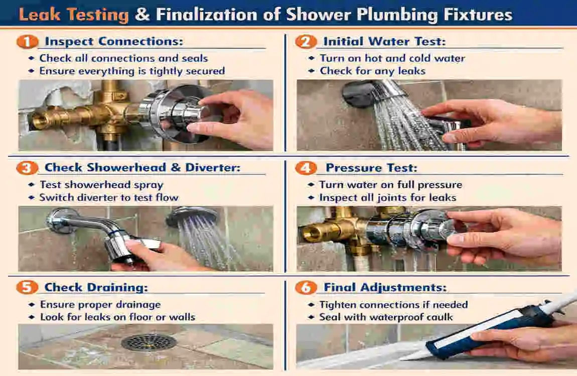 how to install shower home plumbing fixtures