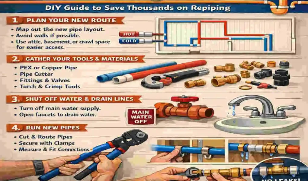 how to reroute home plumbing