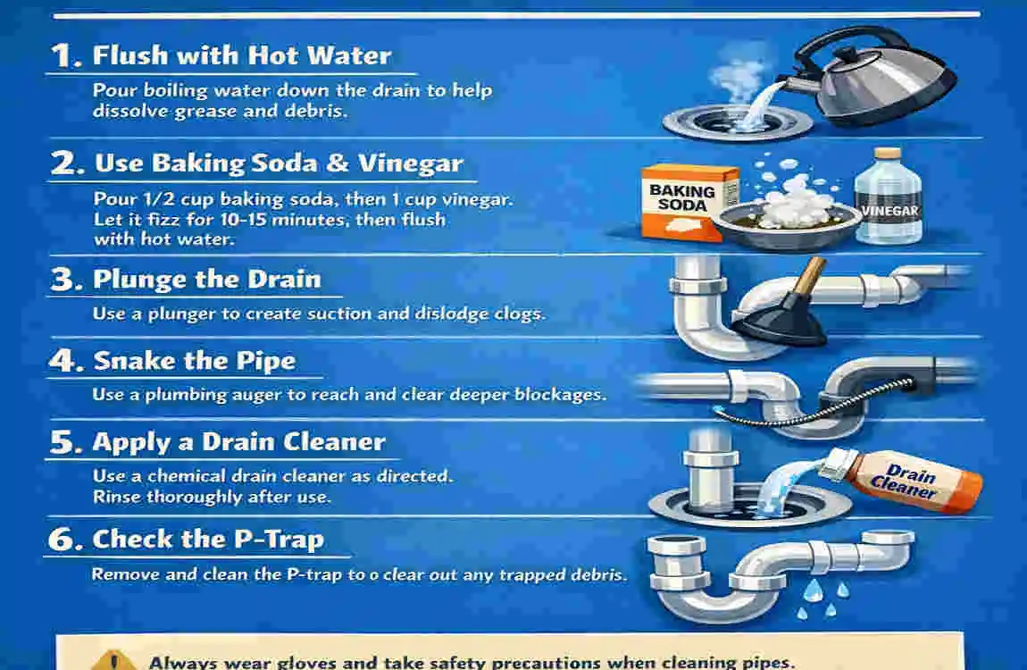 how to clean out house plumbing pipes