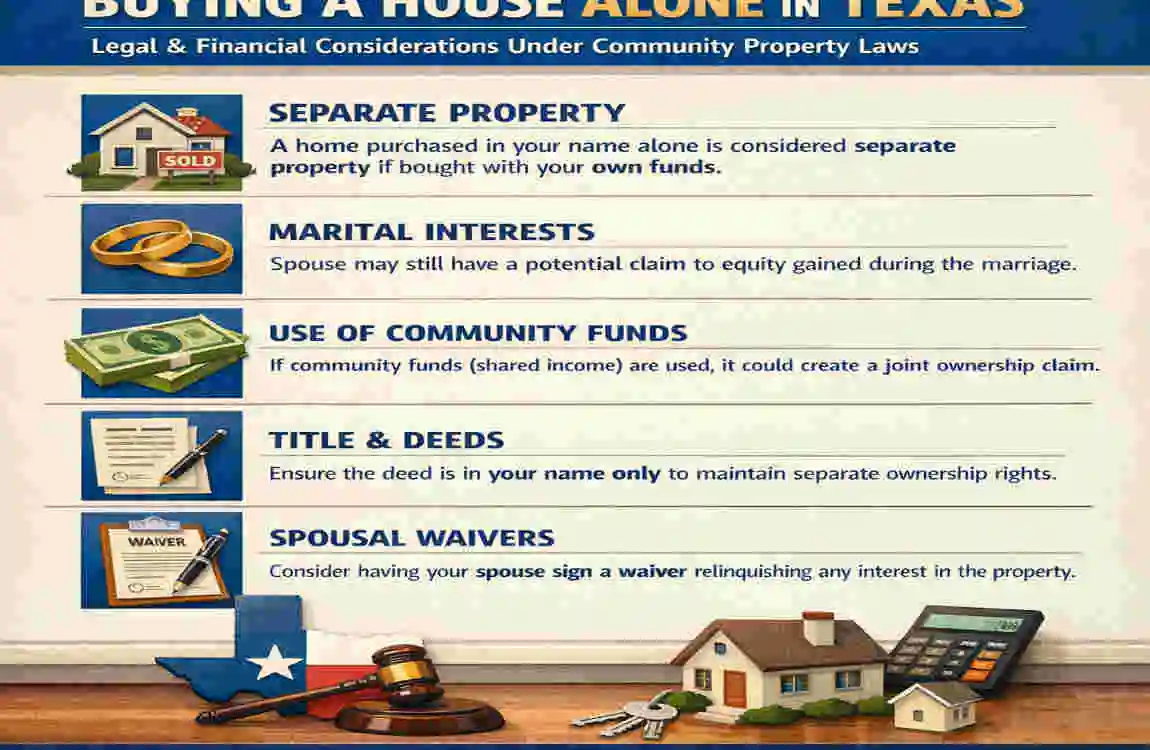 can a spouse buy a house without the other in texas