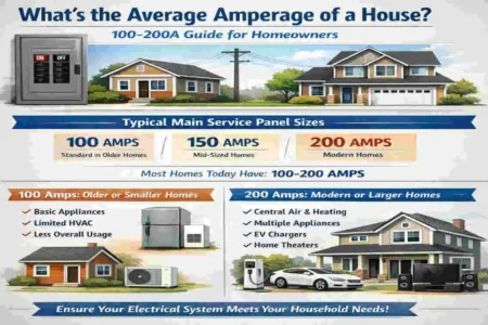 what is the average amperage of a house