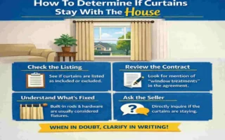 do curtains stay with the house