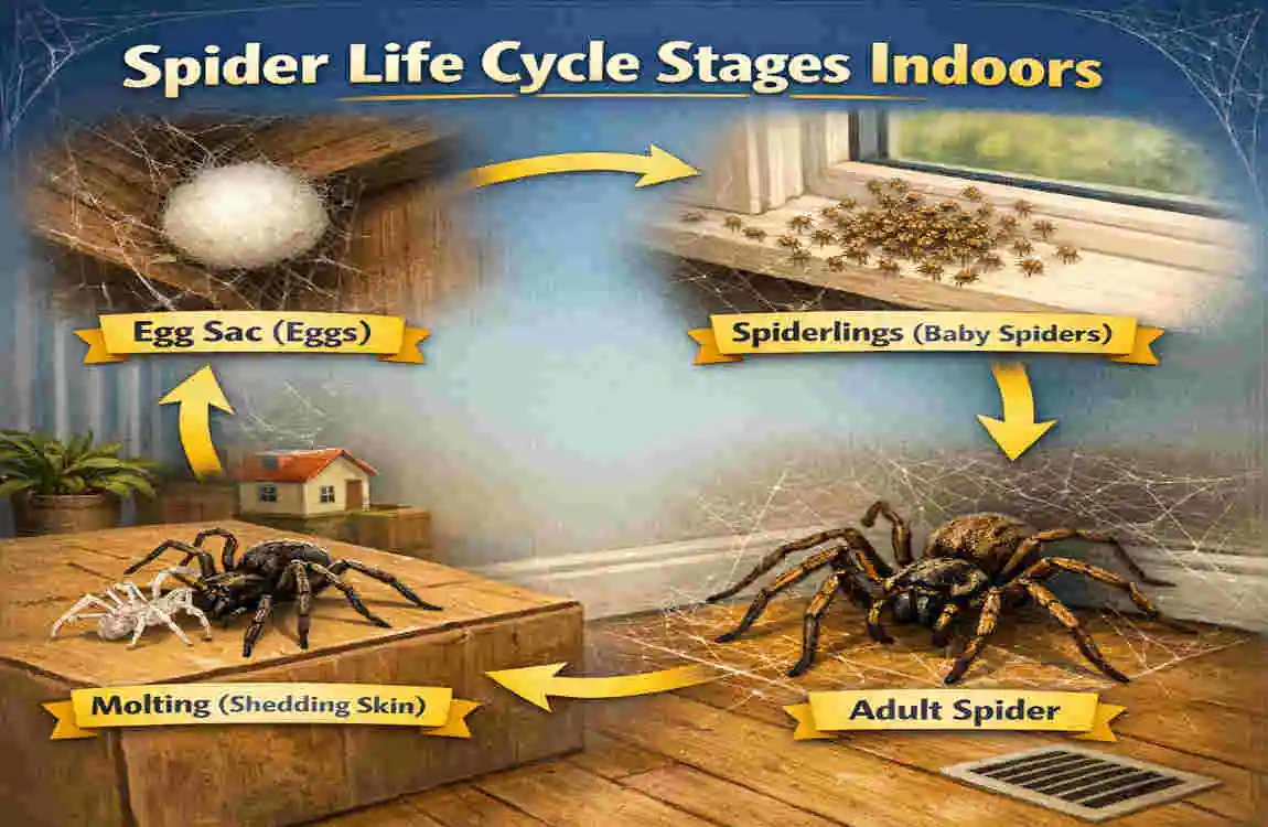 how long do spiders live in your house
